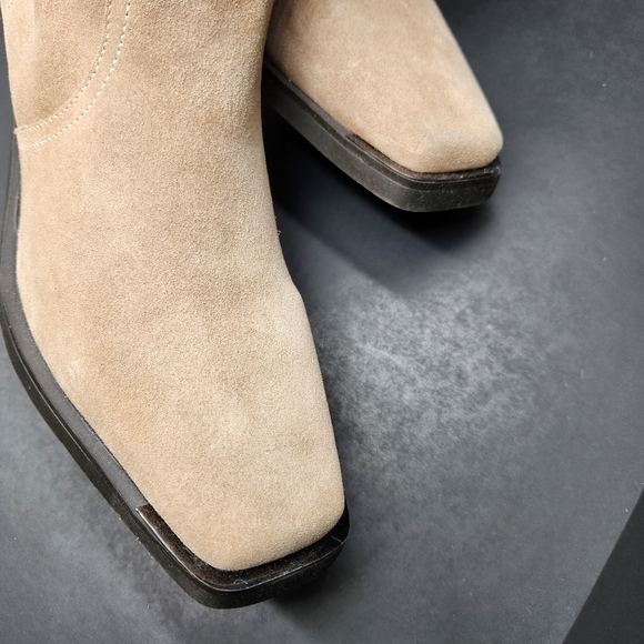 Vince Camuto boots women's 11M beige sand suede Babellie western cowgirl new - Picture 5 of 16